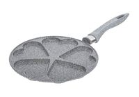 Сковорода для оладий алюминиевая, 26 см "Серый мрамор. Сердце"