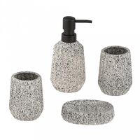 Набор для ванной комнаты "Риф" (4 предмета; серый)