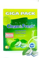 Таблетки для посудомоечных машин "Clean and Fresh. All in 1" (100 шт.)