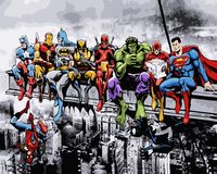 Картина по номерам "Герои Marvel и DC" (400х500 мм)