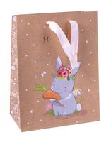 Пакет бумажный подарочный "Lovely bunny" (23х18х10 см)