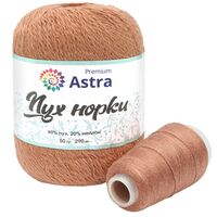 Пряжа "Пух норки №029" (50 г; 290 м; светлый каштан)