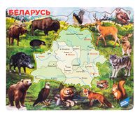 Пазл деревянный "Карта Беларуси" (21 элемент)