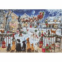 Набор для вышивания "Домашние животные на крыльце" (330х470 мм)