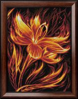 Алмазная вышивка-мозаика "Огненный цветок" (300х400 мм)