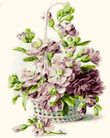 Картина по номерам "Корзинка с цветами" (400х500 мм)