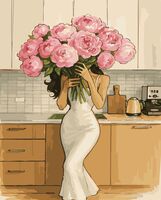 Картина по номерам "Спонтанные пионы" (400х500 мм)