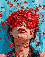 Картина по номерам "Алые лепестки" (400х500 мм)