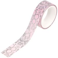 Клейкая лента декоративная "Pink Elegance" (1,5 см х 3 м)