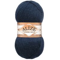 Пряжа "Angora Gold №58" (100 г; 550 м; тёмно-синий)