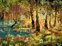 Картина по номерам "Утро в лесу" (300х400 мм)
