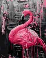 Картина по номерам "Яркий фламинго" (400х500 мм)