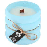 Свеча декоративная "Мишель" (голубой; 10х9,5 см)