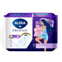 Гигиенические прокладки "Aura Premium Night" (7 шт.)
