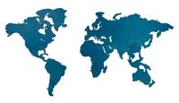 Подложка для карты мира (XL; голубая; 72x130 см)