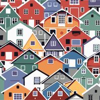 Картина по номерам "Крыши домов" (200х200 мм)