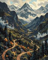 Картина по номерам "Туманный вид" (400х500 мм)