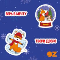 Набор 3D наклеек "Зимнее чудо" (Коробка Храбрости)