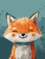 Картина по номерам "Улыбка Лисёнка" (300х400 мм)