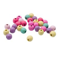 Бусины деревянные (12 мм; 30 шт.; светлый микс)