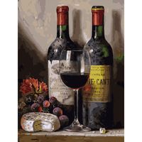 Картина по номерам "Вино,сыр и виноград" (300х400 мм)
