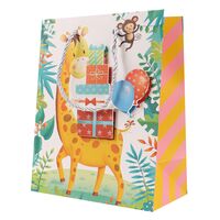 Пакет бумажный подарочный "Зверята" (23х18х10 см)