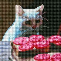 Алмазная вышивка-мозаика "Вкусная колбаска" (200х200 мм)