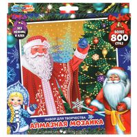 Алмазная вышивка-мозаика "Дедушка Мороз" (200х200 мм)