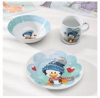 Набор посуды детский "Пингвинёнок" (3 предмета)