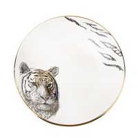 Тарелка фарфоровая "Саванна. Тигр" (200х200х40 мм)