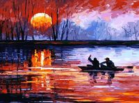 Картина по номерам "Рыбалка на закате" (300х400 мм)