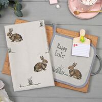 Подарочный набор "Happy Easter" (прихватка, полотенце, магнит)