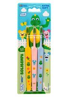 Набор детских зубных щёток "Mini Bolibompa Extra Soft" (3 шт.)