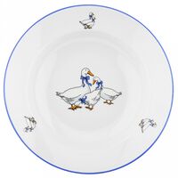 Тарелка глубокая фарфоровая "Гуси" (250 мл)