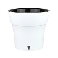 Горшок с дренажной системой "Дали Софт" (1,2 л, белый-черный)