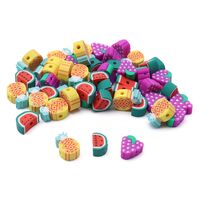 Бусины из полимерной глины "Летний фруктовый микс" (50 шт.)