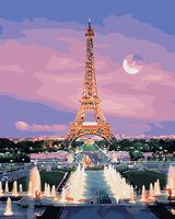 Картина по номерам "Париж на закате" (400х500 мм)
