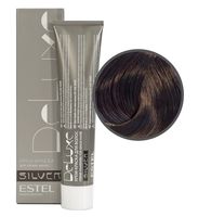 Крем-краска для волос "De Luxe Silver" тон: 5/76, светлый шатен коричнево-фиолетовый