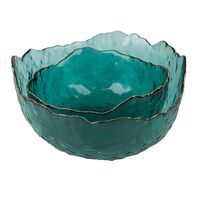 Набор салатников стеклянных "Frost" (2 шт.; зелёный)