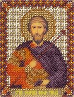 Вышивка бисером "Икона Святого Великомученика Феодора Тирона" (85х105 мм)