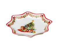 Блюдо фарфоровое "Ёлка" (200 мм)