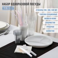Набор одноразовой посуды "Биг-Пак №2" (6 персон)