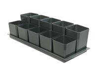 Набор горшков для цветов и рассады с поддоном и выдвижным дном "Двухуровневый" (популярный)