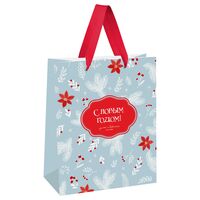 Пакет бумажный подарочный "Christmas twigs" (23х18х10 см)