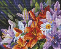 Алмазная вышивка-мозаика "Лилии из сада" (200х250 мм)