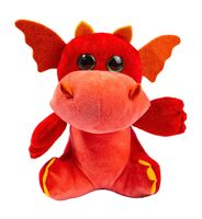 Мягкая игрушка "Дракон Малыш" (22 см; красно-коралловый)