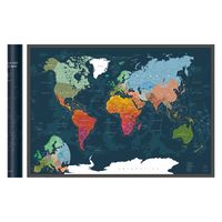 Скретч-карта мира "Изумрудная" (84х60 см)