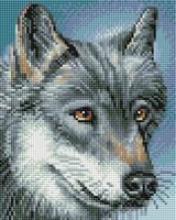 Алмазная вышивка-мозаика "Серый волк" (200х250 мм)