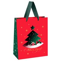 Пакет бумажный подарочный "Christmas magic" (32х26х12 см)