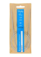 Спицы круговые для вязания (металл; 3 мм; 80 см)